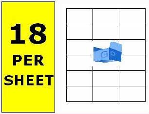 18 Per Sheet (63x46mm)